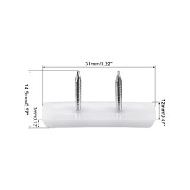 sourcing map Furniture Feet Nail Plastic Glide Nails Square Chair Table Leg Protector Pads 31mm x 12mm White 40pcs