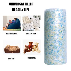 BOXIN 5lbs Shredded Memory Foam Filling for Bean Bag Filler, Soft and Convenient Pillow Stuffing Foam for Couch Cushion, Dog Bed, Chair, Arts & Crafts, Added Gel Particles