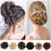 RHYOCIYE 1PCS Curly Messy Bun Hair Scrunchie Synthetic Ponytail Hair