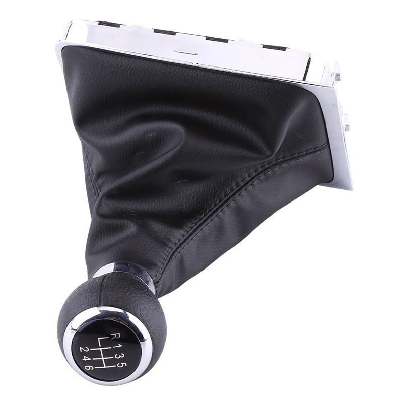 Akozon 6 Speed Car Gear Shift Knob, Shift Knob Gaiter