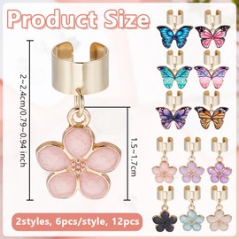 OLYCRAFT 12Pcs 2 Styles Butterfly and Flower Stethoscope Charms 20~24mm Alloy Enamel Stethoscopes Pendant Stethoscope ID Name Tag Charm Stethoscopes Accessories for Doctor Nurse Medical Assistant