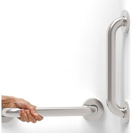 Ameriluck Stainless Steel Bath Safety Grab Bar, ADA Compliant 500lbs Loading Capacity (Chr
