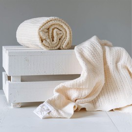 Abeille Cotton Cellular Blanket Cream