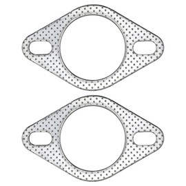 YGQ 2.25 Inch 60 mm Exhaust Gaskets Exhaust Gasket, 2 Screws for Muffler Flange Manifold, High Temperature Graphite with Fire Ring, Pack of 2