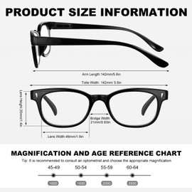 GGSTDDUP 3 Pack Progressive Multifocus Reading Glasses for Men Spring Hinge Rectangular Sport Blue Light Blocking Readers 1.5 x