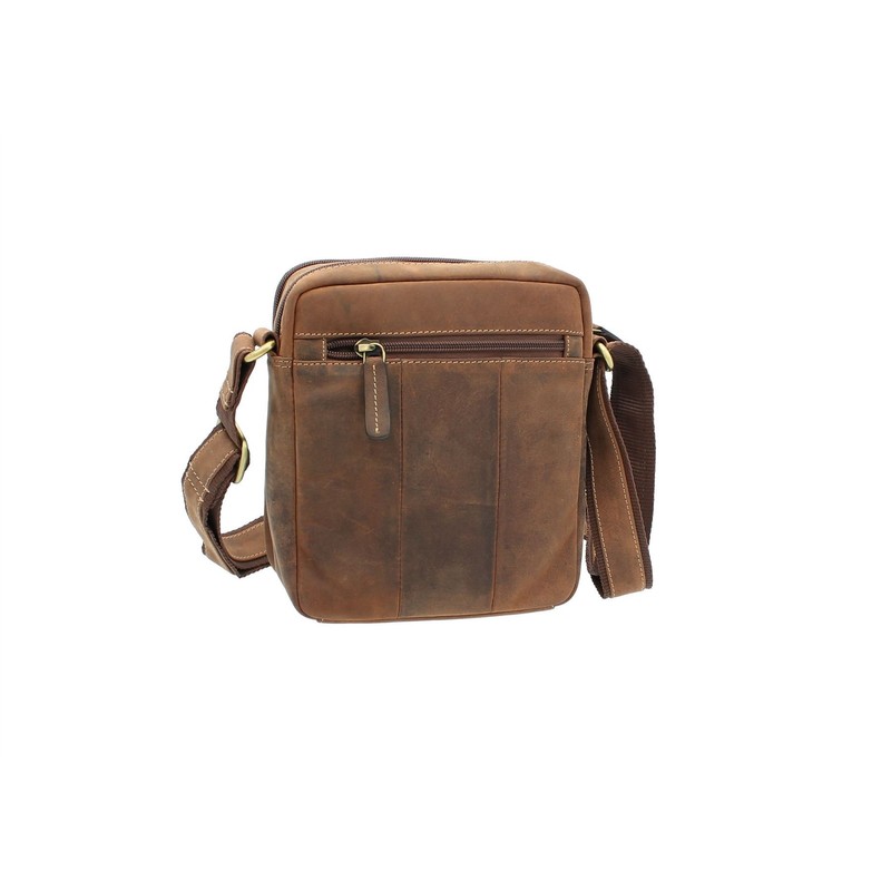 Visconti Compact Leather Messenger/Travel Bag S8 Oil Tan