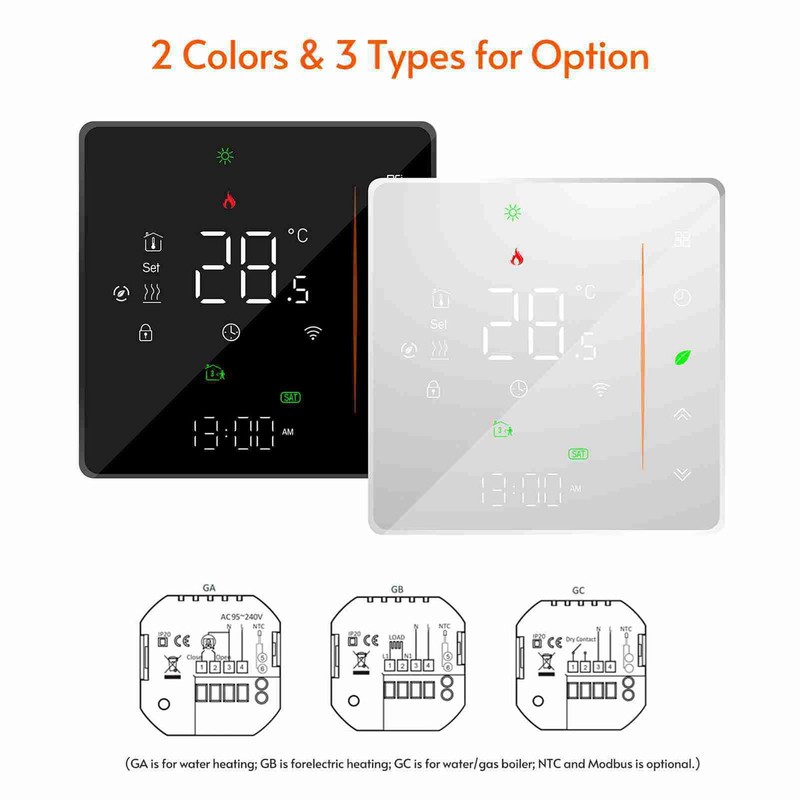 Ailgely WiFi Smart Thermostat Room Thermostat Weekly Programmable Supports Touch