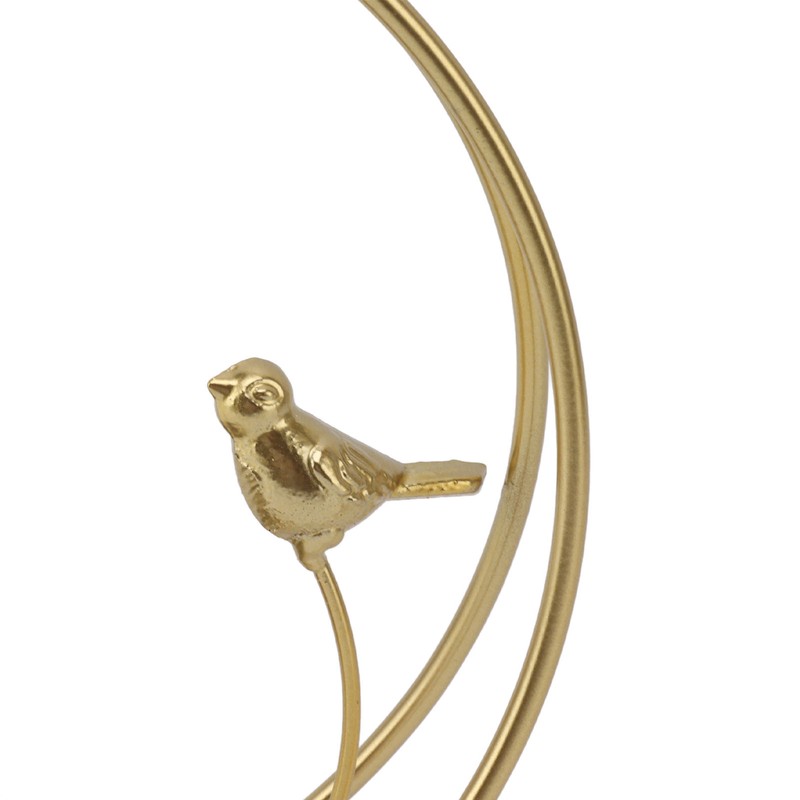 Crystal Ball Holder Decor Iron Bird Leaf Decoration Tabletop Decor