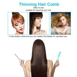 Anself 2 Hair Scissors Set, Extra Sharp Hair Cutting Scissors, Hairdressing Scissors Thinning Scissors with Hair Cutting Cape, Comb, Clips, Storage Bag for Women, Men, Children, Pet