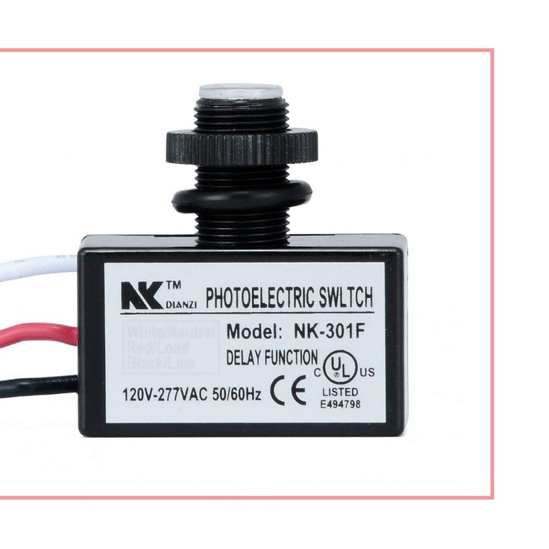 KOOBOOK 2Pcs AC 120-277V Photoelectric Switch Dusk to Dawn Button