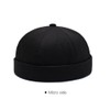 Brimless Skullcap No Visor Rolled Cuff Retro Docker Beanie Cap