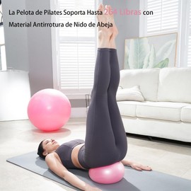KIDS CHOICE Pelota Pilates de 25cm,Mini Pelotas de Yoga,Ball de Ejercicio Chica Antipinchazos,Pelotas para Fisioterapia Pequeña Antideslizante,Ideal para Entrenamiento de Equilibrio,Fuerza del Núcleo