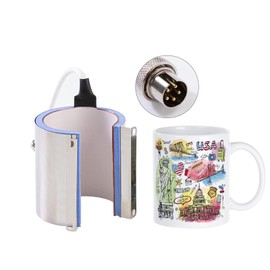 PYD Life 5 Pin 11 OZ Tumbler Press Attachment for 11 OZ 15 OZ Sublimation Ceramic Mugs,10 OZ Sublimation Stainless Steel Mugs,12 OZ Sublimation Enamel Mugs Tumbler Press Replacement Heater