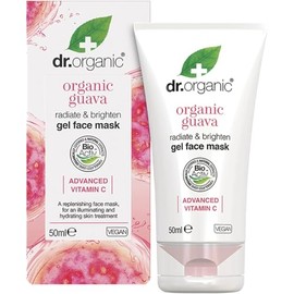 Dr Organic Guava Face Mask, Vitamin C, Brightening, Mens, Womens, Natural, Vegan, Cruelty-Free, Paraben & SLS-Free, Organic, 50ml, Packaging may vary
