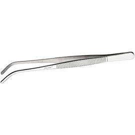Winco 8" Heavy-Duty Plating/Tweezer Tong, Curved