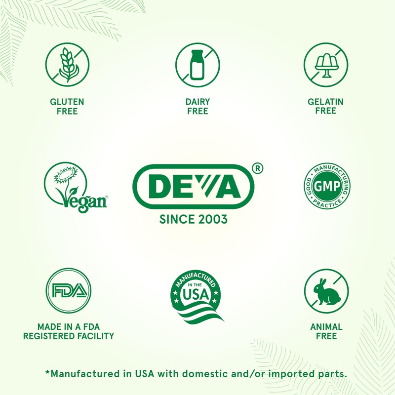 DEVA Vegan Multivitamin for Women & Men with Iron, Vitamin