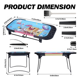 Decorative Tray Metal Tray Set Includes Foldable Stand and Accessories,Multi-Functional Large Tray with Cool Pattern,11.9"x6.5"