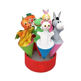 Hand Puppet Stand Display Stand Up to 6 Hand Puppets Stand Holder Doll Stand Holder 5 cm for Kids Baby Boys Girls