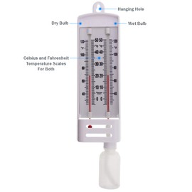 Masons Hygrometer Wet And Dry Bulb Humidity Meter - C And F
