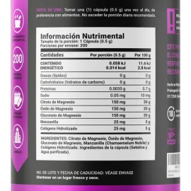 Mezcla De Magnesios 200 Caps Citrato Oxido Gluconato B Life Sabor Sin sabor
