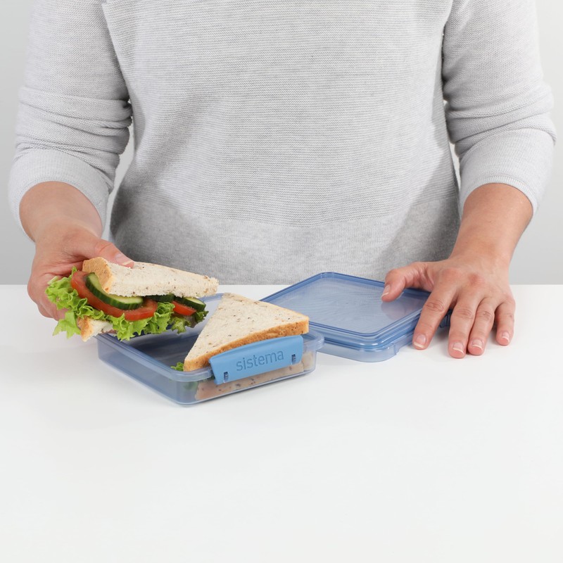 Sistema Ocean Bound Plastic Sandwich Box 450ml Food Container and