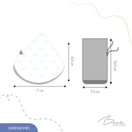 BAMI Protectores para Pañal (5 piezas) - Bebé, Niño - Evita Salpicaduras - Lavables y Reutilizables - Con Forma Cónica (GRIS FUGURITAS 5 PIEZAS)