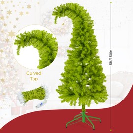 5ft Whimsical Christmas Tree with 150 LED Lights - Artificial Christmas Tree with Timer & 8 Lighting Modes for Indoor Home Living Room Office Decor, Xmas Holiday Decorations