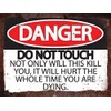 Finger prints - DANGER Do Not Touch - Vintage Metal Wall Sign