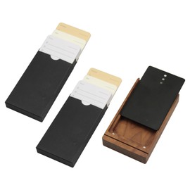 Jwinkumy Daily to Do List Planner with Walnut Wood Stand Office Notepad 2 Sets of 100 Sheets Ideal for Goal Setting and Study Planning
