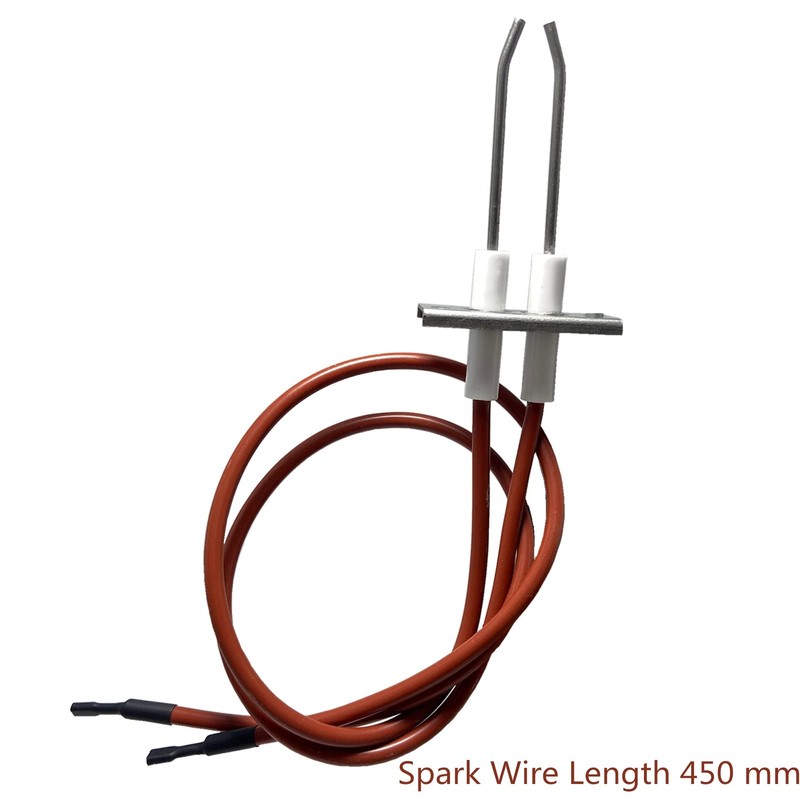 Ceramic Double Ignition Electrode Igniter Kit,Universal 2 Outlet Push Button