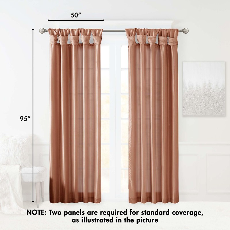 Madison Park Emilia - Cortinas Opacas con Ventana de Seda