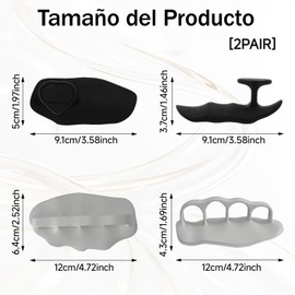 JESSAID 2 Pares Puños de Entrenamiento Antideslizantes, Guantes para Gym Mujer y Hombre, Guantes de Entrenamiento Ergonómicos Antideslizantes de Goma, para Gimnasio, Entrenamient, Levantamiento
