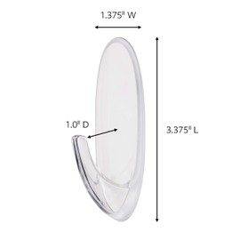 Command Outdoor Large Window Hook, Clear, 1-Hook, 2-Strips, Decorate Damage-Free
