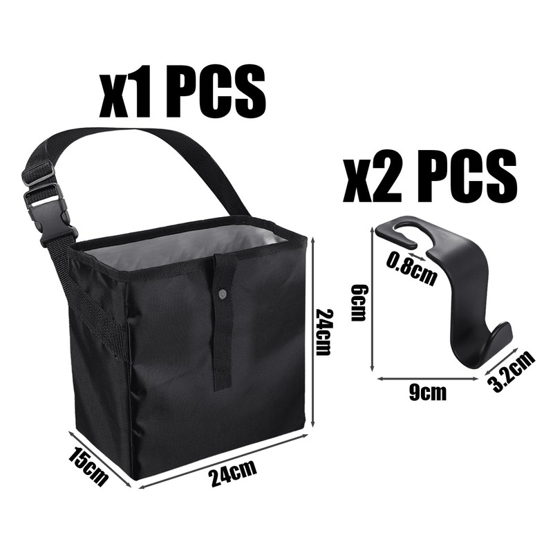 VBRHFRIF 1 Piece Car Garbage Bag And 2 Pieces Car