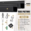 2 Rails 40" Picture Rail Hanging System with Roller Slider