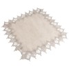 URROMA Linen Round Beige Table Cover with Lace Trim,Table Decor
