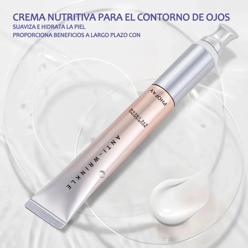 Phofay Crema Ojos Ácido Hialurónico Niacinamida Vibración Antiedad 14ml