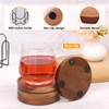 4 Pcs Wood Coasters for Drinks Absorbent, Wooden Coasters with