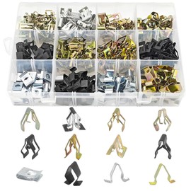 Pack of 240 Car Metal Mounting, Dashboard Metal Clip, Car Front Console Clips, Boot Trim Mounting Brackets, Metal Trim Spring Clip Car, Car Accessories, Clip Set