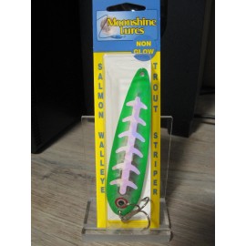Moonshine 4 1/2" Magnum New Moon Series Trolling Spoons - Fishing Lures - Choose - NM Green Slice