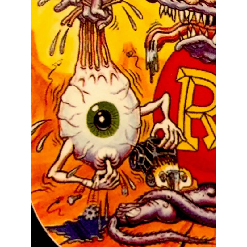 RAT FINK STICKER “EYEBALL SODA” 3 1/4 X 3 3/8”