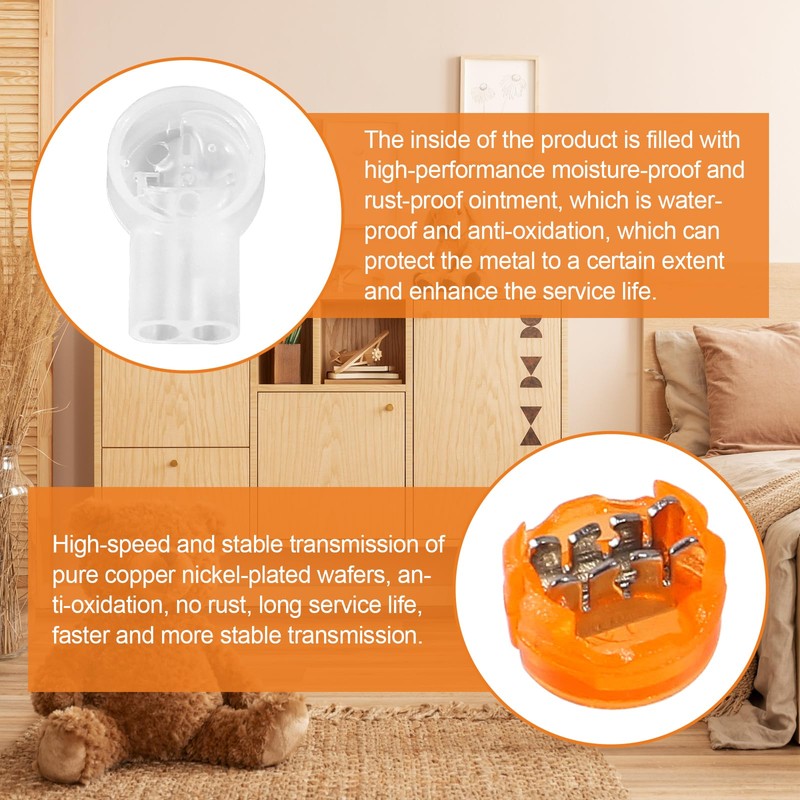 AEDIKO 200pcs K2 Telephone Wire Splice Connector Waterproof UY Gel