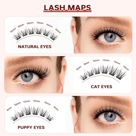 JOLIETIFY Lash Extension Kit, Medium Dense Faux Mink 8–14mm with More Short Clusters, Natural Styled Clusters, Sculpted Yet Flowy Design, Waterproof Bond & Seal, Tweezers & Remover, For Beginners