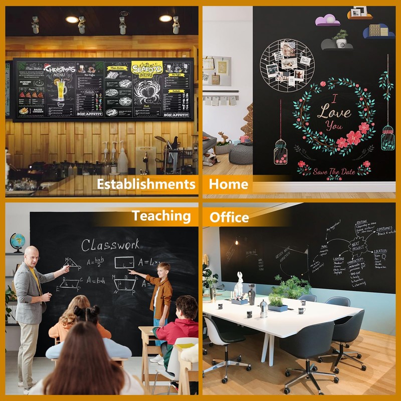 Magnetic Chalk Board Contact Paper with Adhesive, 24" x 12"