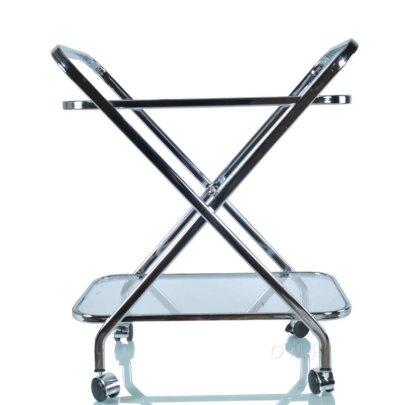 Anne Home X-Shape Bar Cart, One Size, Chrome