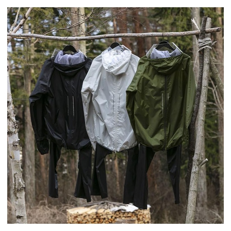 THE ROOTS Rain Suit, Top and Bottom Set, Backpack-Compatible, Ladies