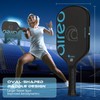 AIREO Falcon Pro O-16 Pickleball Paddle | Raw Carbon Fiber