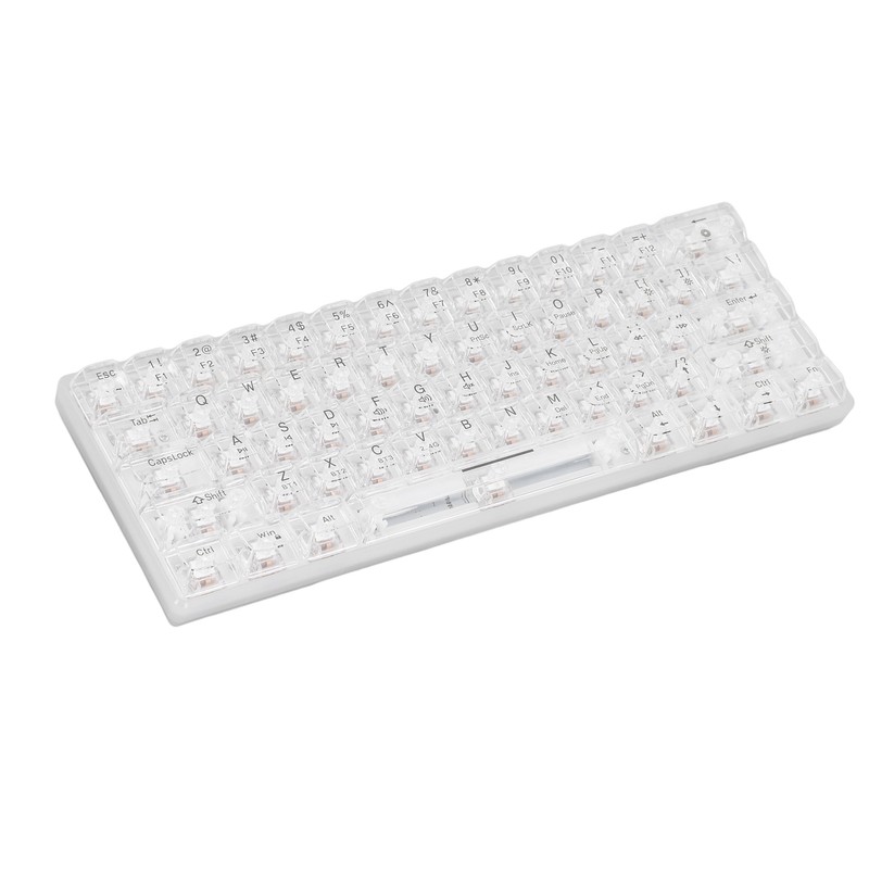 Mechanical Keyboard Bluetooth 2.4G Wireless Wired Hot Swappable White Switch