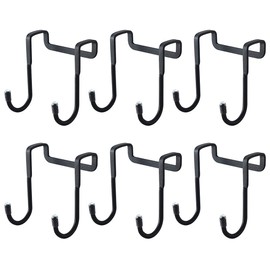 WANGCL 304 Stainless Steel Double S-shaped Cabinet Drawer Hanger Hook Durable Metal Heavy Duty Hook for Kitchen Cabinet Bathroom Drawer Wardrobe Door (Pack of 6)