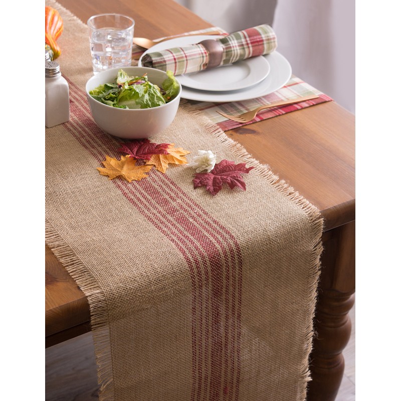 DII Jute Burlap Collection Kitchen Tabletop, Table Runner, 14x72, Middle